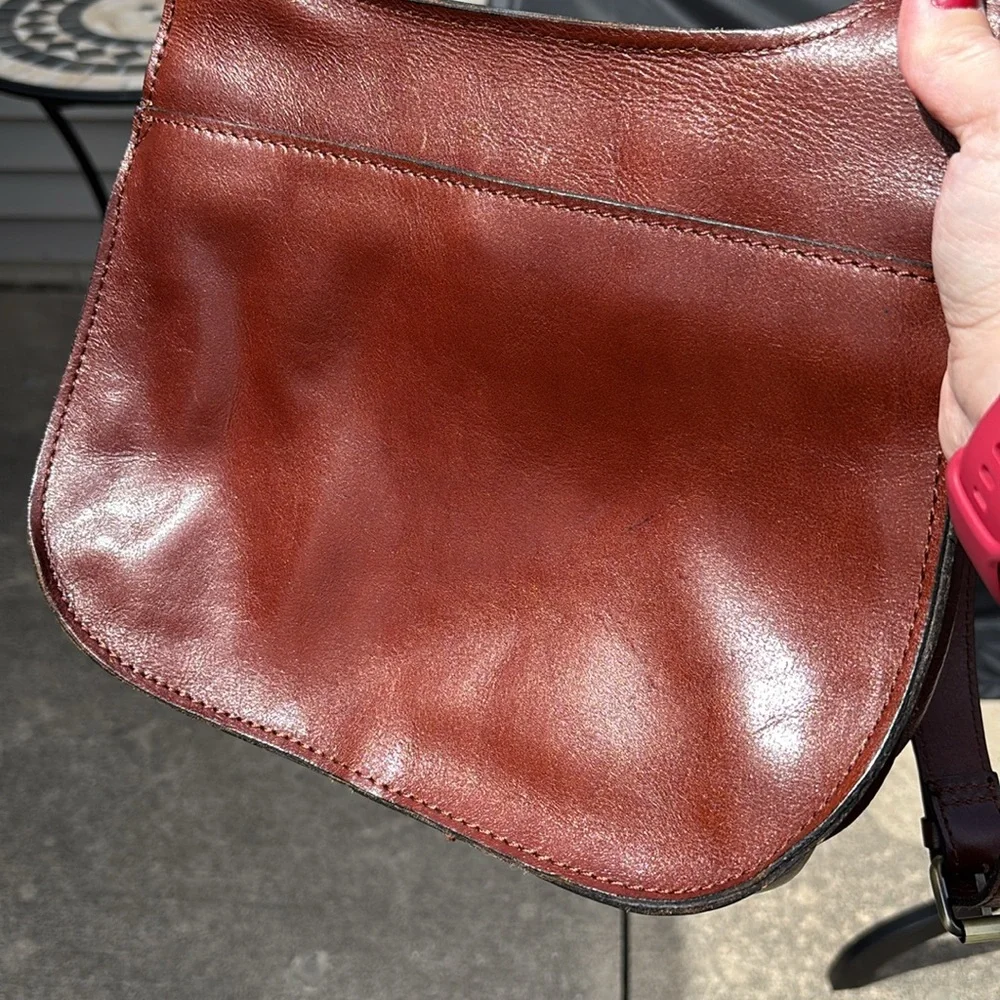 Patricia Nash Vintage Veg Tan Collection London Saddle Bag British Tan - Picture 5 of 13